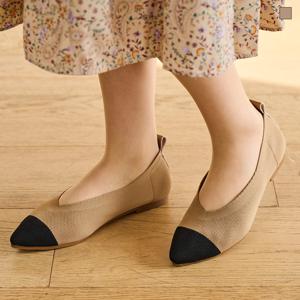 [정상가 59000원] 슈즈 팔레트 투패턴 니트 플랫슈즈