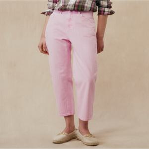 헤지스 여성 [[25SS]] HSPA5BL71P1 [데님][테이퍼드핏]라이트핑크 컬러다잉 베럴핏 데님 팬츠