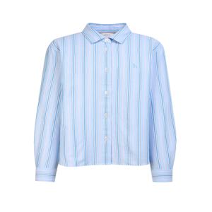 헤지스 여성 [[26SS]] HSSH6BC23B2 [아이코닉] 루즈크랍 옥스포드 멀티스트라이프 셔츠 블루