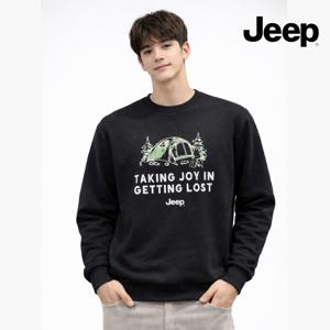 Jeep [남녀공용] R1896 2026 S/S 루즈핏 맨투맨 티셔츠