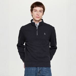 남성 멜란지 솔리드 하프집업 맨투맨 HZTS5D405CG