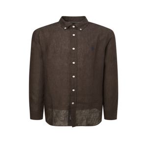 남성 HZSH5B301W2 [아이코닉] 브라운 린넨 셔츠