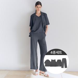 크링클포멀셋업4종(자켓+이너+팬츠+플레어팬츠)