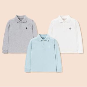 키즈 [택가 65,000] 25FW [Essential] 피케 칼라 긴팔 티셔츠 (3종 택1)