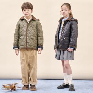 키즈 [택가 169,000] 25FW 후드탈부착 클래식 퀼팅 점퍼 (2종 택1)