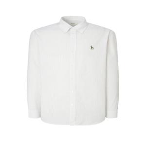 남성 [[25SS]] WHSH5B328K2 [스테디셀러] 카키 스트라이프 긴팔캐주얼셔츠