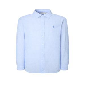 남성 [[25SS]] WHSH5B495B2 [스테디셀러] 블루 스트라이프 면혼방 긴팔캐주얼셔츠