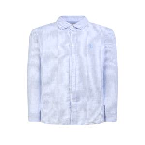 남성 [[25SS]] WHSH5B304B2 [스테디셀러] 블루 스트라이프 린넨 긴팔캐주얼셔츠