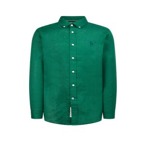 남성 [[25SS]] WHSH5B301E2 [스테디셀러] 그린 버튼다운 린넨 긴팔캐주얼셔츠