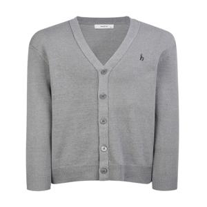 남성 [[25SS]] WHSW5B202CG [스테디셀러] 차콜그레이 짜임 면혼방 가디건