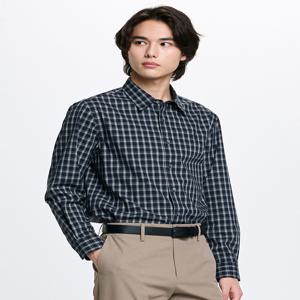 남성 [[26SS]] HZSH6A206N3 네이비 스몰 체크 셔츠