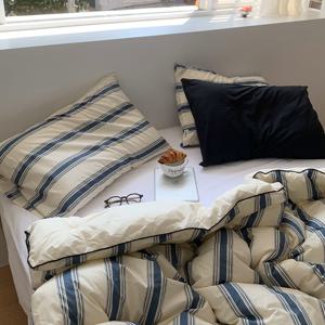 [극세사/사계절/봄여름] 런던 스트라이프 양면 차렵이불 3colors