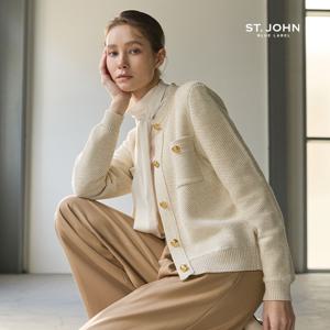 센존블루라벨 25SS 금장 펄 니트 자켓