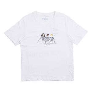 여성 브이넥 프린트 반팔 티셔츠 NTL535