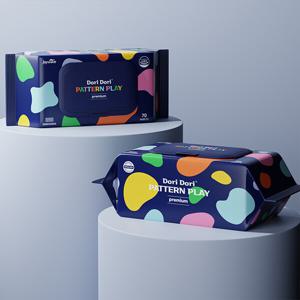 프리미엄 75g 아기물티슈 엠보싱 70매 10팩 두꺼운 저자극 캡형 기저귀 물티슈