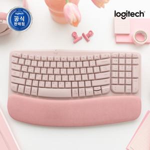 코리아 WAVE KEYS 로즈핑크 인체공학 무선 블루투스 키보드