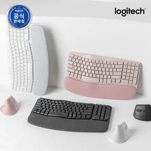코리아 공식 Wave Keys And Lift Combo 무선 블루투스 저소음 인체공학 키보드 마우스 세트
