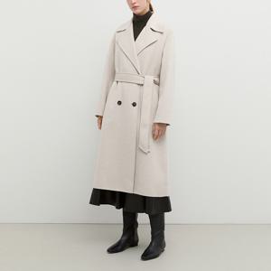 울 혼방 벨티드 핸드메이드 더블 코트 SWHCTP42090