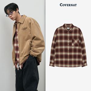 [택가: 119,000원][추영우 착용] 브러쉬드 옴브레 체크셔츠 Brick CO2504SH32