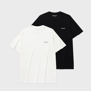 [택가: 49,000원] [2PACK] 쿨 코튼 티셔츠 Black+White CO2502STE1