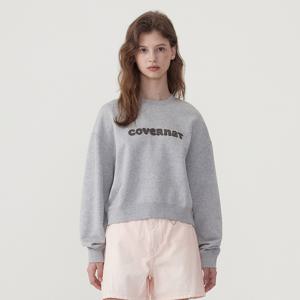 [택가: 69,000원] 우먼 로프 쿠퍼로고 맨투맨 Melange Gray CO2501CR71