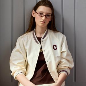 [택가 159,000] 우먼 바시티 자켓 아이보리 CO2601JK70IV