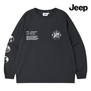Jeep [남녀공용] R2020 루즈핏 등판레터링 긴팔 티셔츠/쭉티