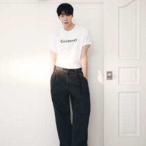 [택가 109,000원]코듀라 세미와이드 데님 이지 팬츠 블랙 CO2601PT41BK