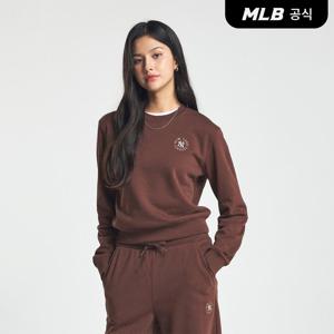 [택가79,000원]여성 베이직 원형로고 크롭 맨투맨 NY (D.Brown) 3FMTB0244-50BRD