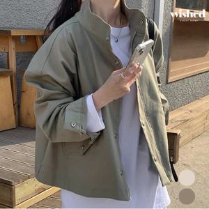 정상가:69,000원ㅣ베이직 버튼 루즈핏 집업 긴팔 자켓 (WIBCJK014)