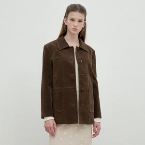 [정가349,000]플랫 카라 스웨이드 싱글자켓 OL5AJ8010