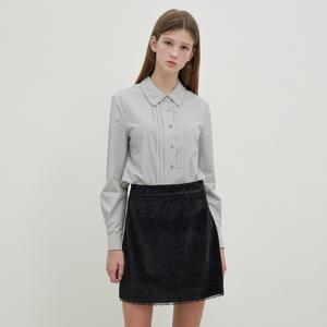 [정가199,000]레이스 카라 핀턱 코튼 셔츠 OW5AB8540