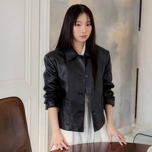 페이크레더 스탠카라 싱글 자켓 OL6SJ1600