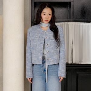 노카라 라운드 트위드 자켓 OW6SJ1530