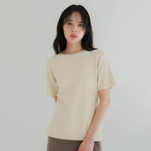 [25년 SS신규상품]코튼 실크 말림넥 반팔 풀오버_ST9100