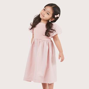 키즈 4~6세 스마킹밴딩 퍼프 드레스_SD1201