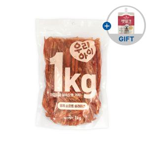 [펫밀크 150ml] 데이스포 우리아이 오리 소프트 슬라이스 사사미 1kg