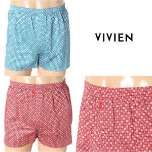 비비안 할인가격 순면 60수 클로버패턴 남성 트렁크 팬티 2종택1 TP9860