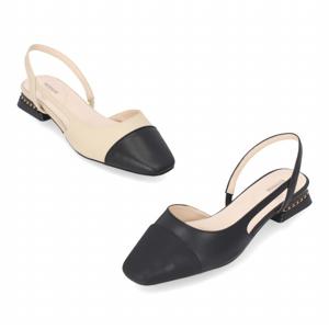 [정상가 159000원]  인텐스 여성 투톤 오픈 슬링백 2cm LCWO14I413