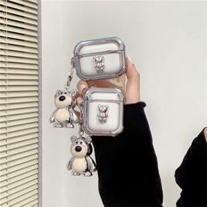 투명 하트 리본 곰돌이 스트랩 에어팟 1 2 3 세대 프로 케이스