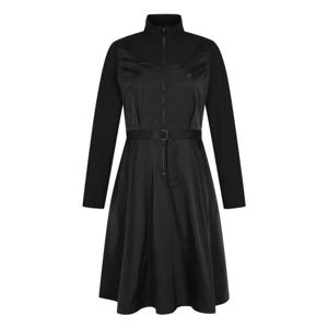 여성 벨티드 레이어드 긴팔 원피스 121D3JO151