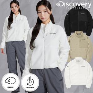 디스커버리 24FW 가격인하 여성 우븐 오버핏 하이브리드 플리스 자켓DWSS34044