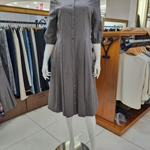 스트라이프  린넨  원피스