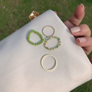 몰라리 반투명 감성 파스텔 비즈 패션 반지