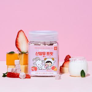동결건조 유산균 산양유트릿 딸기 60g 강아지 고양이간식