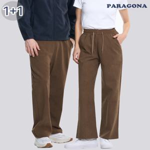 [파라고나] 1+1 남여공용 와이드 핏 골덴 밴딩 팬츠