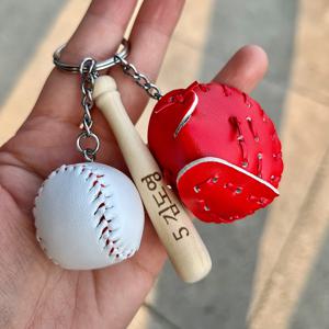 각인 야구 팬 배트 글러브 야구공 키링 선물 세트 [SET 커스텀 프로야구 방망이 동호회 최강 열쇠고리 공 굿즈 커플 백참 장식]