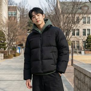 N254UDW941 레이만 하이넥 덕다운 점퍼 BLACK