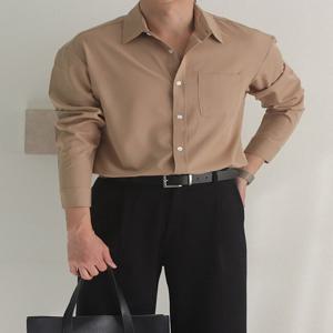 [빅사이즈] 남자 와이드카라 링클프리 정장 실크 와이셔츠