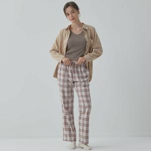 3종택1 면 100 피치기모 잠옷바지 여성 이지 하의 BHWEBA01